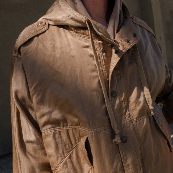 NEW size Small Faith Connexion patch tailcoat parka Los Angeles TAN color - Picture 10 of 16